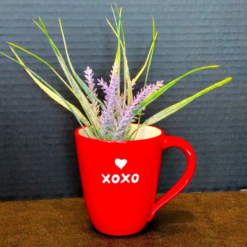 Hallmark heart "hugs & kisses" mug